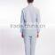 High Quality Blue Silver Stripe Flannel Shirts for Women Blouses