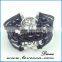 In stock +Small MOQ+Various designs Leather bracelet womens/mens leather bracelet