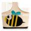 2016 Hotest Animal Felt Bees Cotton Canvas Storage Caddy with handle