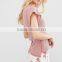 Bulk wholesales new fashion woman crochet spandex rib knit casual t shirts