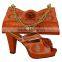 Classical black italian shoes and bag matching set