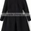 sexy lady dress Black Patchwork Grenadine Ruffle 3/4 Sleeve Dress