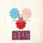 Red flower shape placemat for househould use