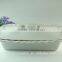 Stock white porcelain Ceramic soup bowl with lid and handle