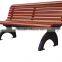 Outdoor Solid Wood Bench Cast Iron legs