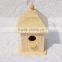 Logo customized low moq natural color bird house for sale