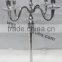 Silver finish aluminum 3 arm candelabra