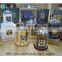 Electroplated gold luxury scented jar candles with clear dome