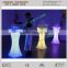 Narrow waist square led high standing party table
