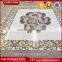 Fancy design flower marble waterjet pattern mosaic tile