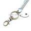High Quality Promotion Gift PU Leather Key Chain with Crystal Gem, Swivel Snap Hooks, Key ring accembly, Acrylic Gem Key chain