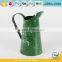Garden iron powder coating green bottles and jug for flower metal water jugs