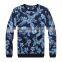 Men's round neck printed knitting pullover sweater