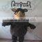 Personality of dark brown boar yaks mascot cartoon costume