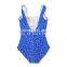 Sexy One piece Girl Swimwear Sky Blue Drop Design Kids Swimsuit