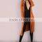 Hot Sale Deep V Neck Skinny Jumpsuit 95% Polyester 5% Spandex Custom Design Black Sexy Sleeveless Jumpsuit