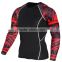 High quality fitness mens Gym sports muscle bodybuilding skin tight T-shirt