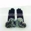 Suede cut and sewn gloves faux fur gloves winter warm gloves for women