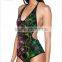2017 Blue Celebrity One Piece Swimwear
