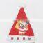 Santa Claus Design Heat Transfer Printing Logo Non woven Fabric Santa Claus Christmas hat with Light and Music For Children