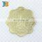 high quality custom plum blossom shaped souvenir metal plate