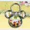 Acrylic keychain with custom AD and Mickey Mouse shape