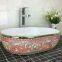 Factory ceramic oval golden basin sink