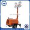 4.5-12M Height Hydraulic Mast Small Light Tower Soundproof Trailer Generator 5Kw Light Tower