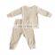 Wholesale Elastic Autumn Long Sleeve Baby Pyjama Set Organic Cotton Sleepsuit