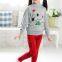 Autumn Winter Warm Girls' Clothing Sets Warm Wool Children's Trousers