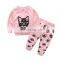 Wholesale hot sale cheap price beautiful cartoon 2pcs sets girls kids children cloth