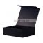 Large luxury custom branded black magnetic folding clothing gift box packaging