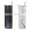 skinny stainless steel double walled skinny reusable glitter vacuum insulated blank sublimation tumbler