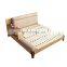Direct sale of cheap wood bed bedroom furniture double bed flat wooden bed frame