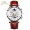 KINYUED J025 Automatic Watches Men Luxury Brand 2018 Mechanical Skeleton Watch Mens Moon Phase Calendar Sport Male Clock add Gif