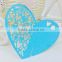 Heart Shape Laser Cut Hollow Out Place Card for Glass Wine