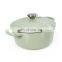 Enamel cast iron casserole with lid round deep pot and pan