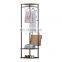 Hot selling portable freestanding corner clothes coat storage rail rack