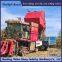 Corn harvester installed with track chassis for normal harvesting on muddy ground