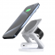 Portable Travel Folding Wireless Magnet Charging Holder 15W Fast Charging Stand 3-in-1 Magnetic Folding Wireless Charging Mount