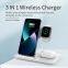 Dual 15W Foldable Fast Wireless Charger Wireless Charging Stand 3 in 1 For iPhone iWatch Airpods