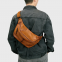 CrossBody men's leather chest bag soft leather shoulder messenger bag sling bag
