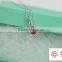 2015 fashion style rhodium plated diamond rhinestone pendant necklace