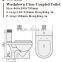 Two-Piece Washdown Watermark Toilet S/P Trap with GEBERIT or R&T Fitting Soft Cover, Australian Standard WELS WC-6002