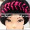 new design mink fur knitted winter baggy headwear with linedsoft and warm beanie