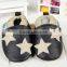 2015 Handmade spring autumn baby soft sole prewalker leather shoes with stars