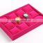 12 Grid Slots Rose red color Jewelry Organizer Watches Display Storage Box Case Gift Boxes Bracelet Display Shelf