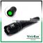 (120233) Rechargeable aluminum alloy long distance led torch zoom flashlight