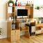 Modern wood home office furniture computer table with bookshelf (SZ-FCB389)