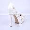 Bridal White Women High Heels Sexy Wedding Shoes Party Evening Dinner Shoes Pointed Toe Dress Shoes